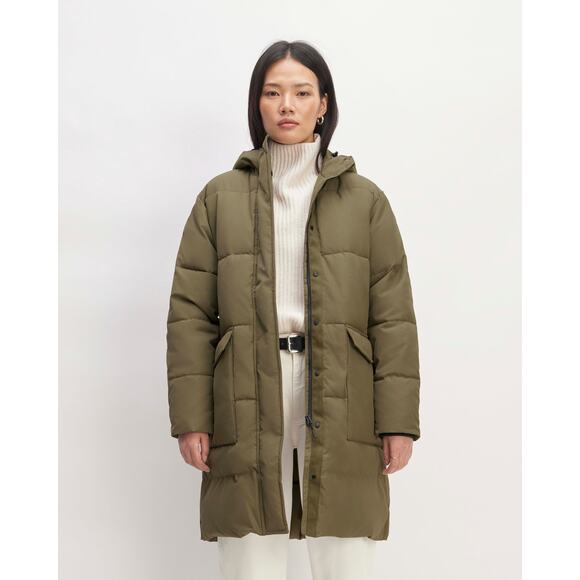 Everlane The Renew Long Puffer Jacket Coat Hooded Gorpcore